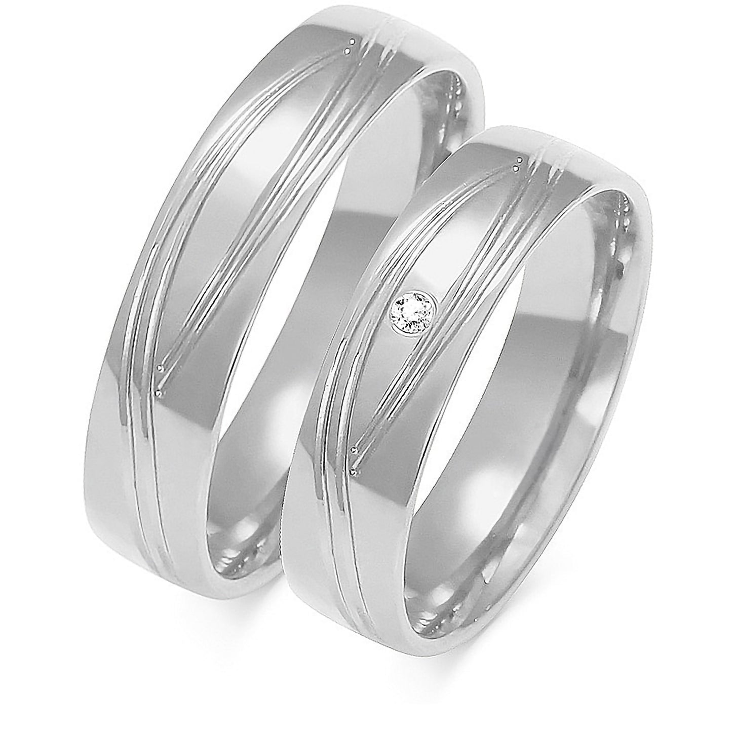 Harmonia 5.00 mm + 5.00 mm - 0,014 ct. Diamanten