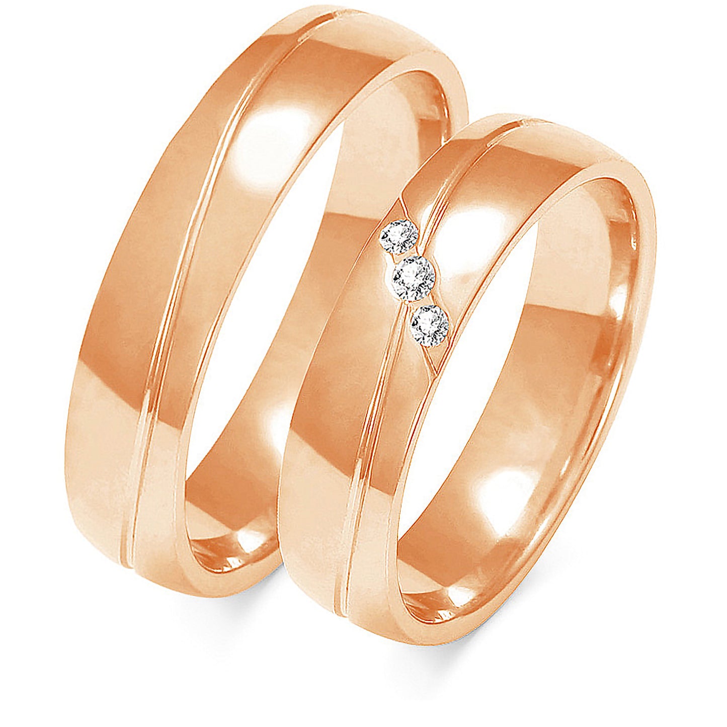 Lunaris 5.00 mm + 5.00 mm - 0,05 ct. Diamanten