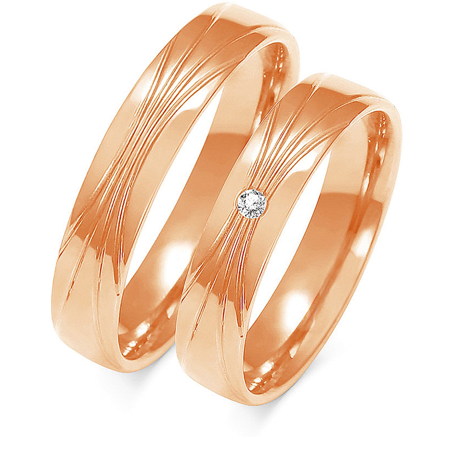 Novara 4.50 mm + 4.50 mm - 0,022 ct. Diamanten