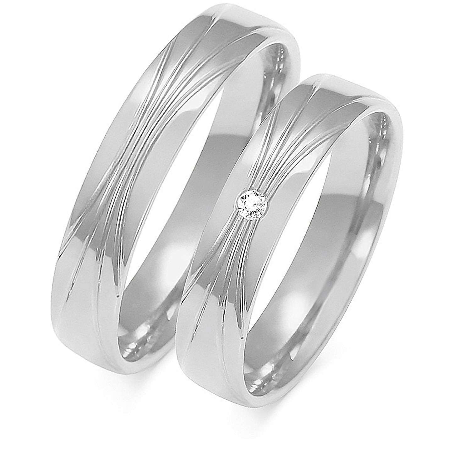 Novara 4.50 mm + 4.50 mm - 0,022 ct. Diamanten
