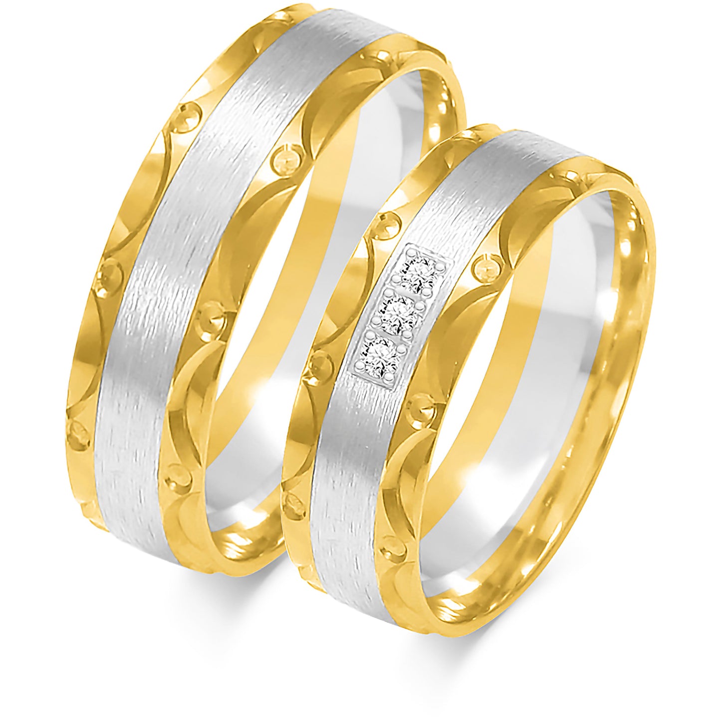 Fiorenza 6.00 mm + 6.00 mm - 0,042 ct. Diamanten