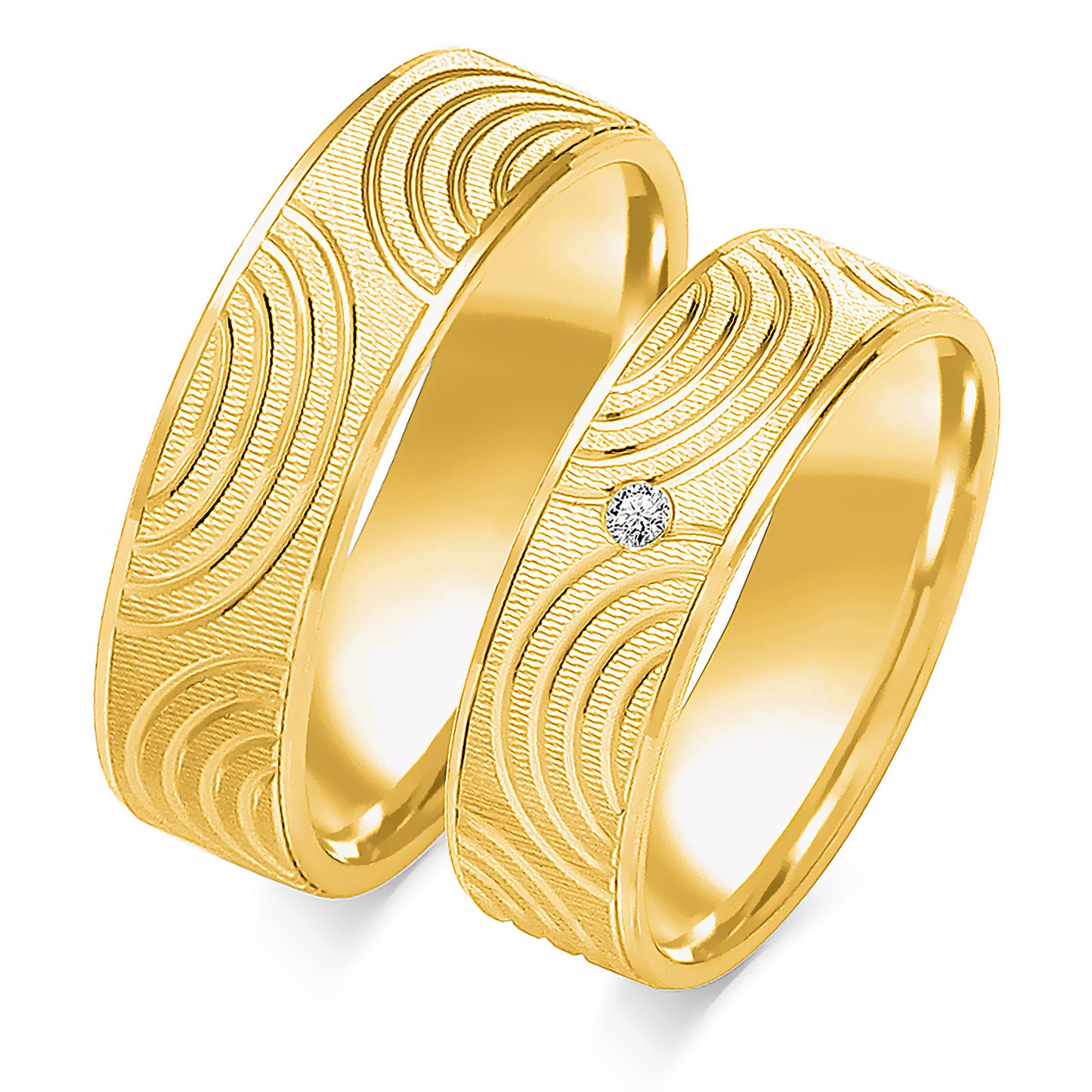 Merlina 6.00 mm + 6.00 mm - 0,022 ct. Diamanten