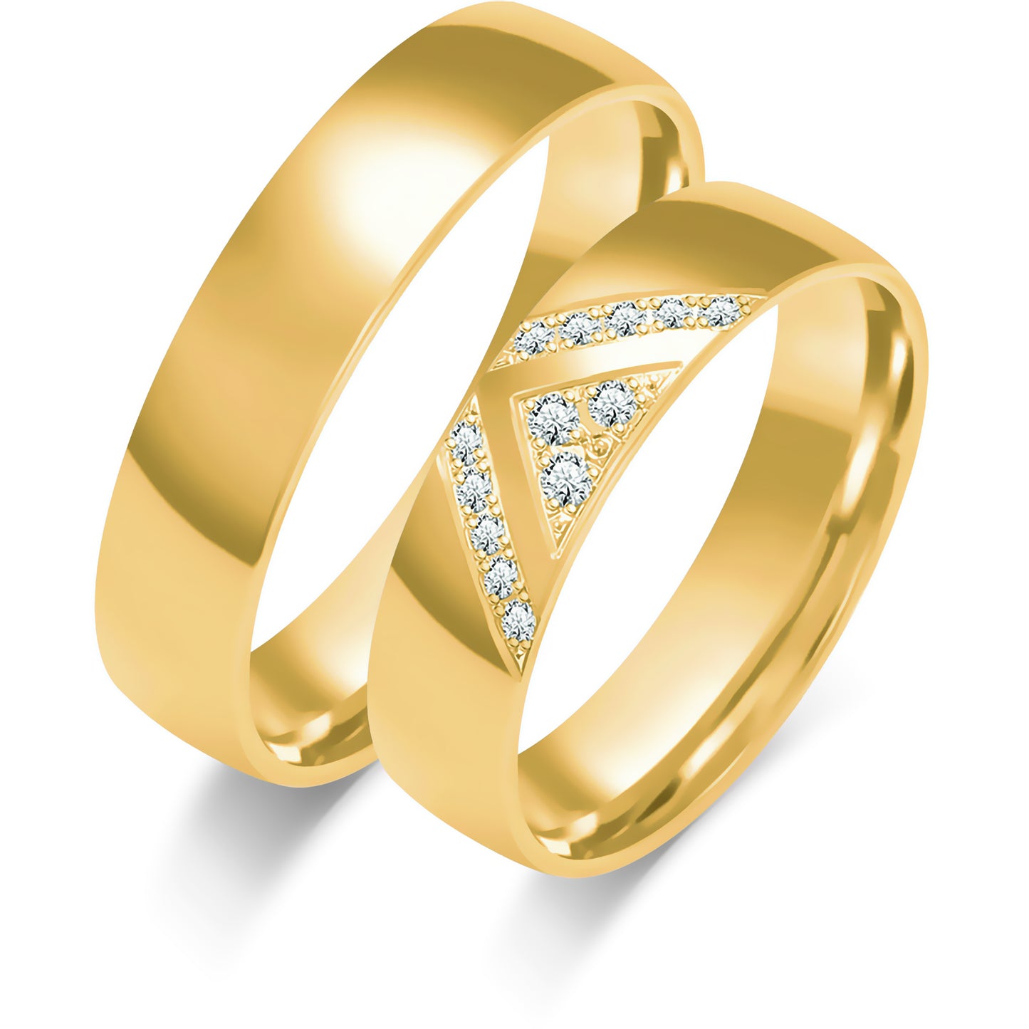 Hesperielle 5.00 mm + 5.00 mm - 0,077 ct. Diamanten