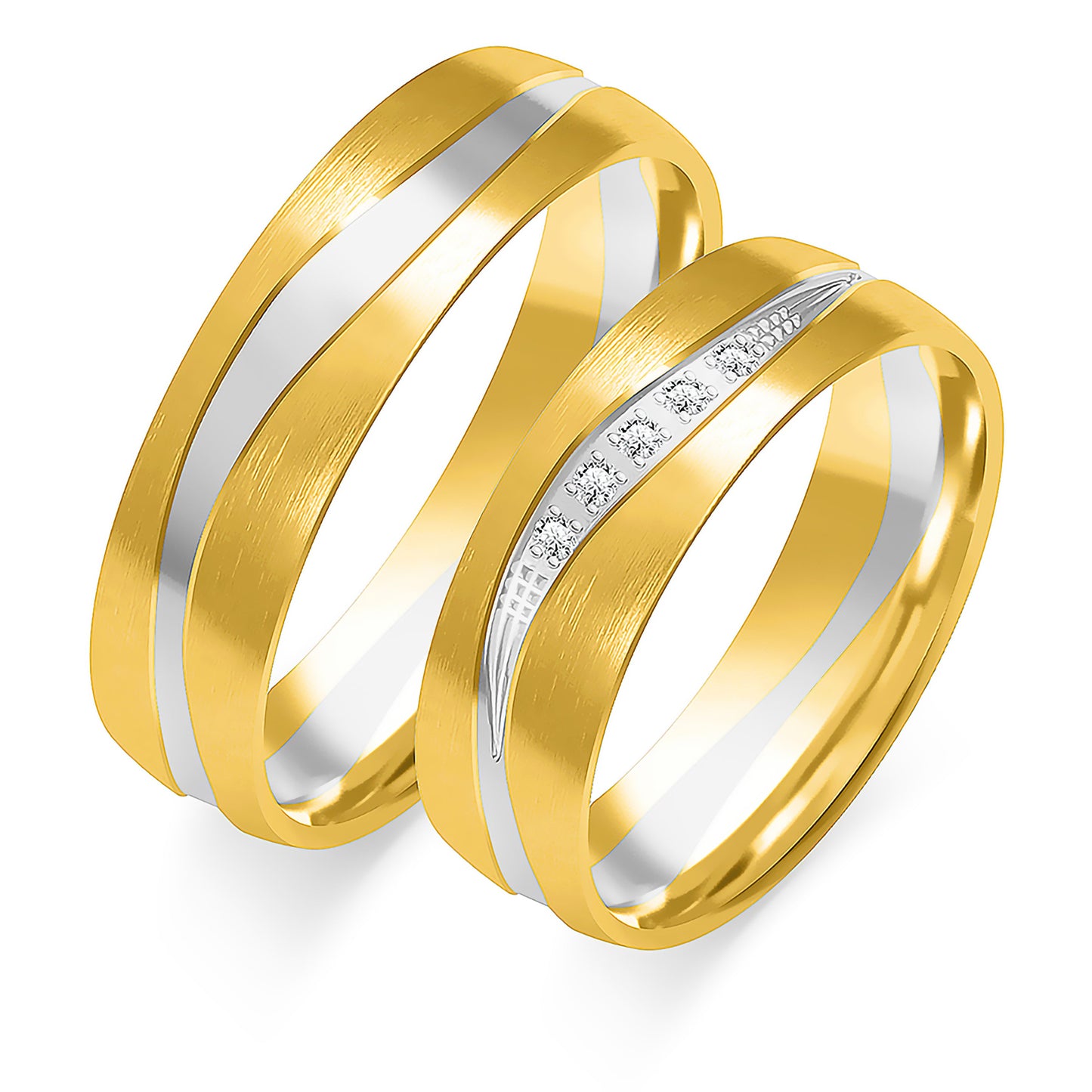Lunariah 5.50 mm + 5.50 mm - 0,045 ct. Diamanten