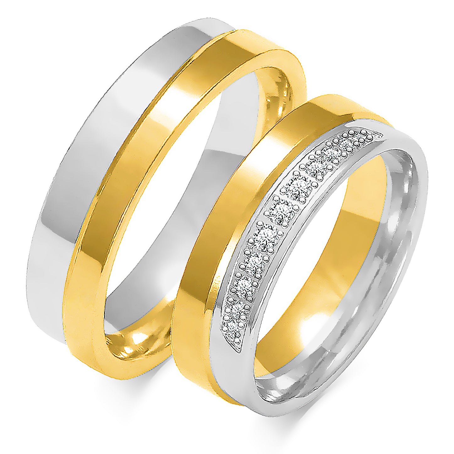 Ravienna Rose 6.00 mm + 6.00 mm - 0,158 ct. Diamanten