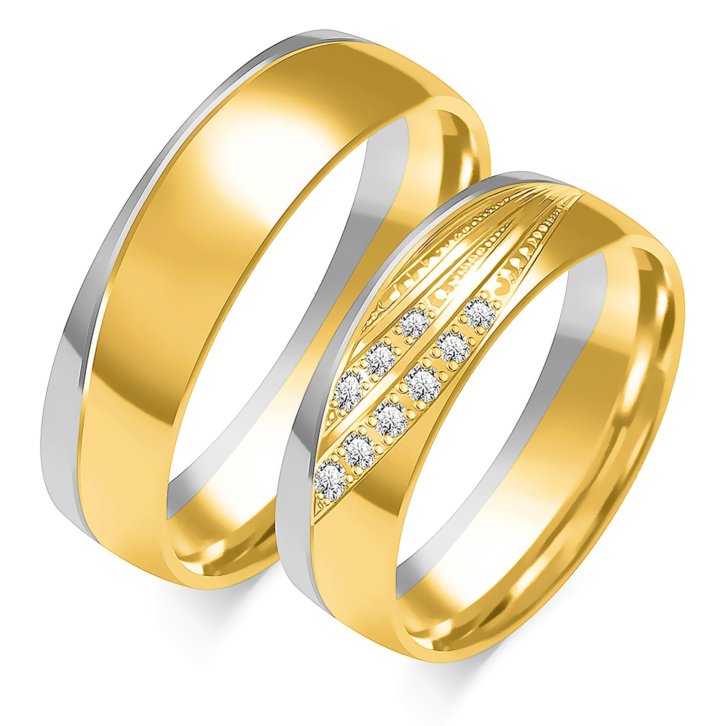 Elvarina 6.00 mm + 6.00 mm - 0,101 ct. Diamanten