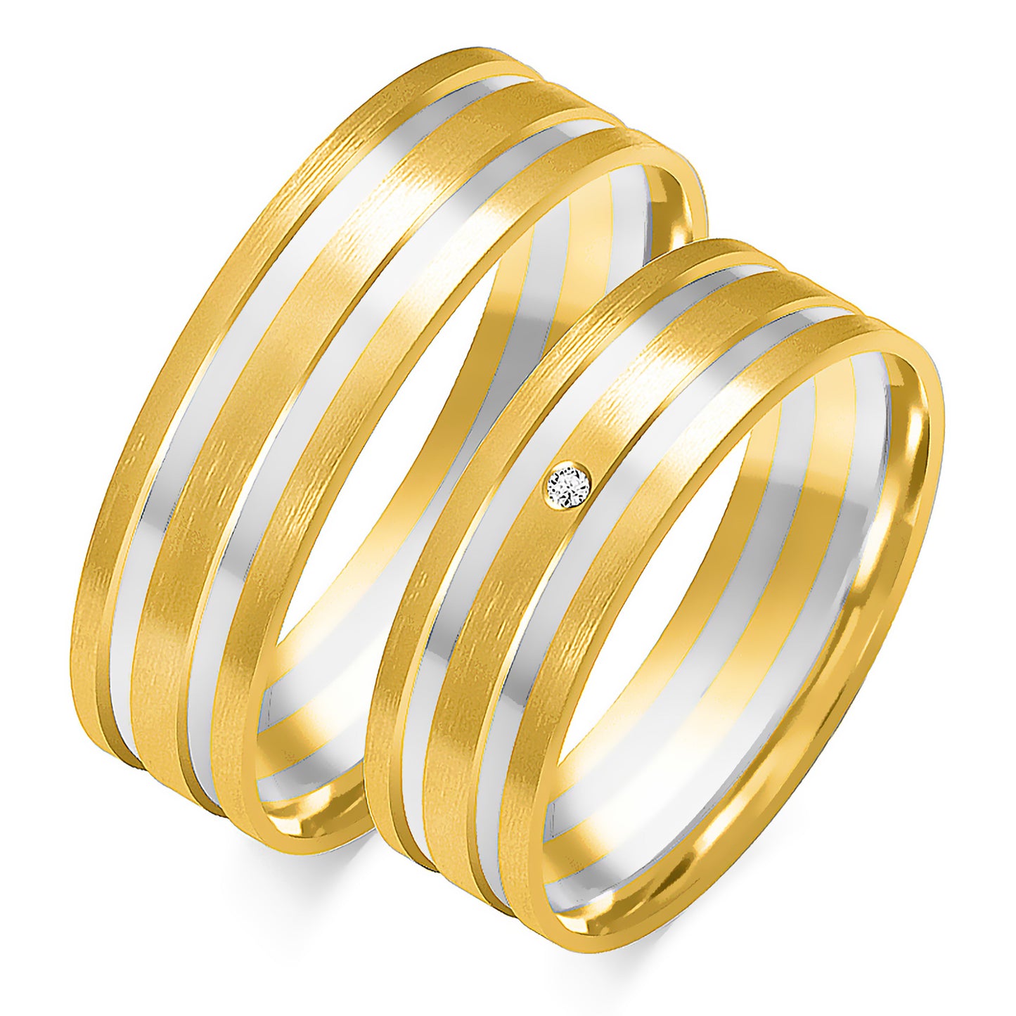 Uverina 6.00 mm + 6.00 mm - 0,014 ct. Diamanten