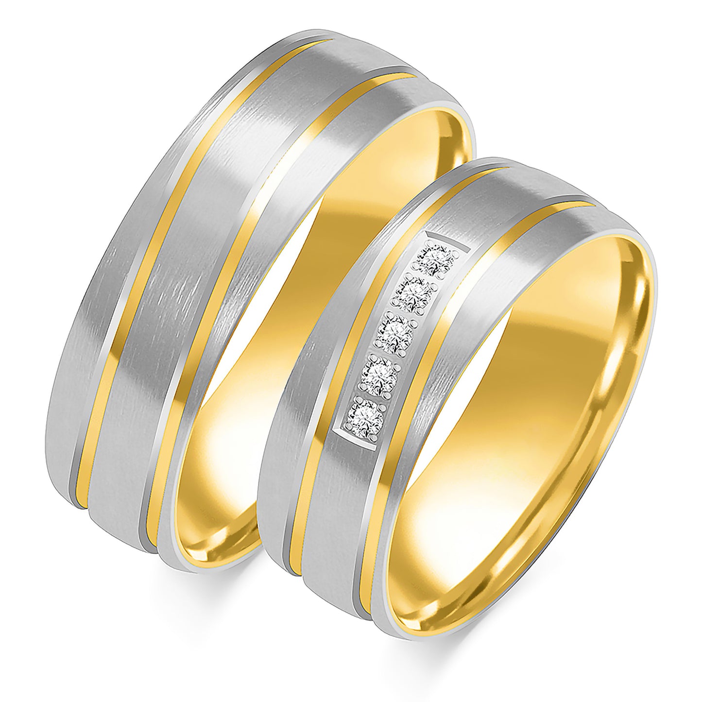 Ulivera 7.00 mm + 7.00 mm - 0,07 ct. Diamanten