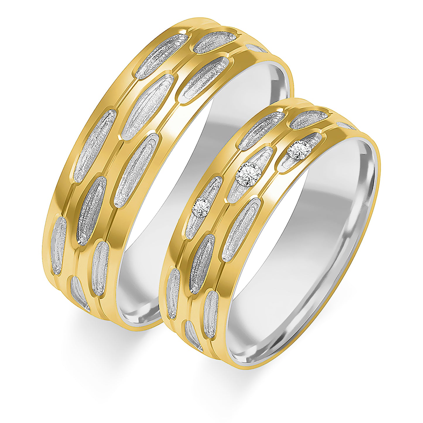 Presaria 6.50 mm + 6.50 mm - 0,05 ct. Diamanten