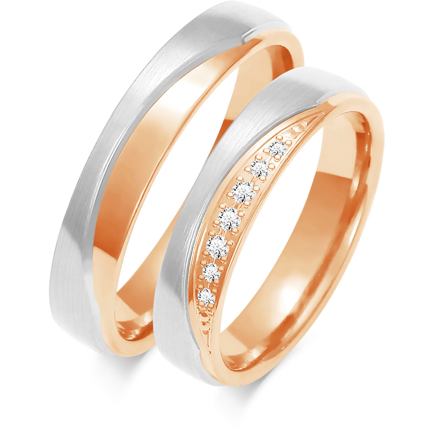 Tessavina 4.50 mm + 4.50 mm - 0,078 ct. Diamanten