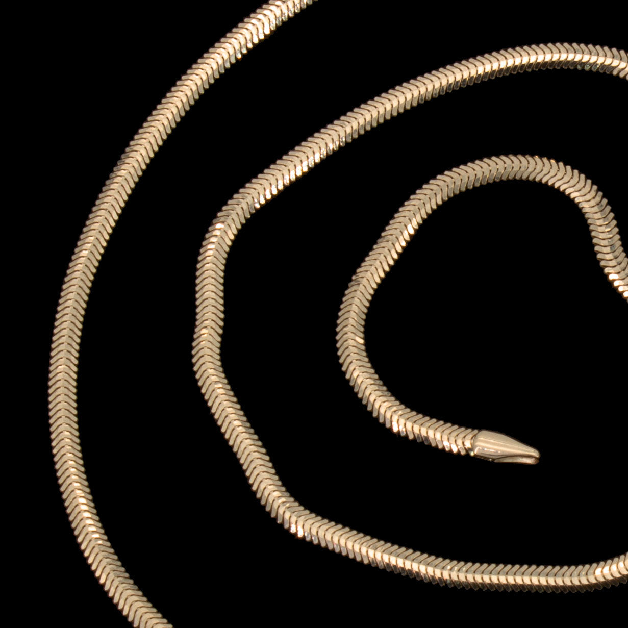 Halskette 14 Karat 585 Goldkette Schlangenkette – Echtgold Damen Halskette