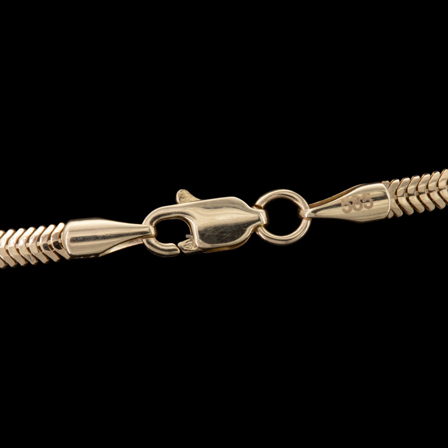 Halskette 14 Karat 585 Goldkette Schlangenkette – Echtgold Damen Halskette