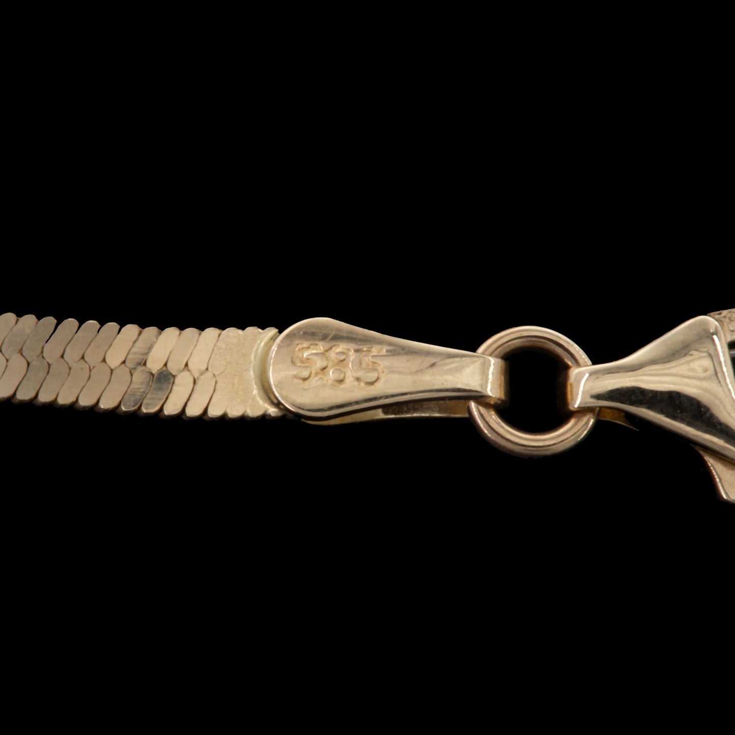 Halskette 14 Karat 585 Goldkette Fischgretenkette – Echtgold Damen Halskette