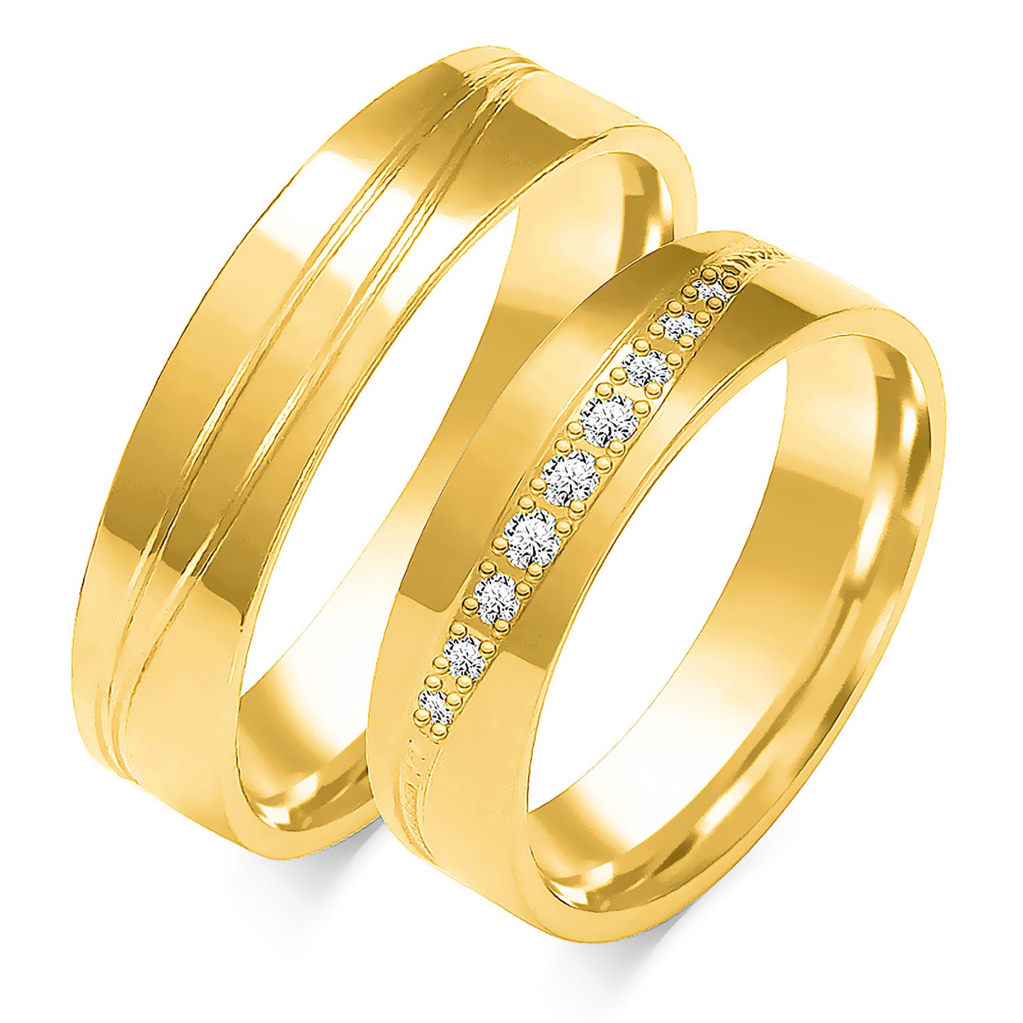 Ysadora 5.50 mm + 5.50 mm - 0,14 ct. Diamanten
