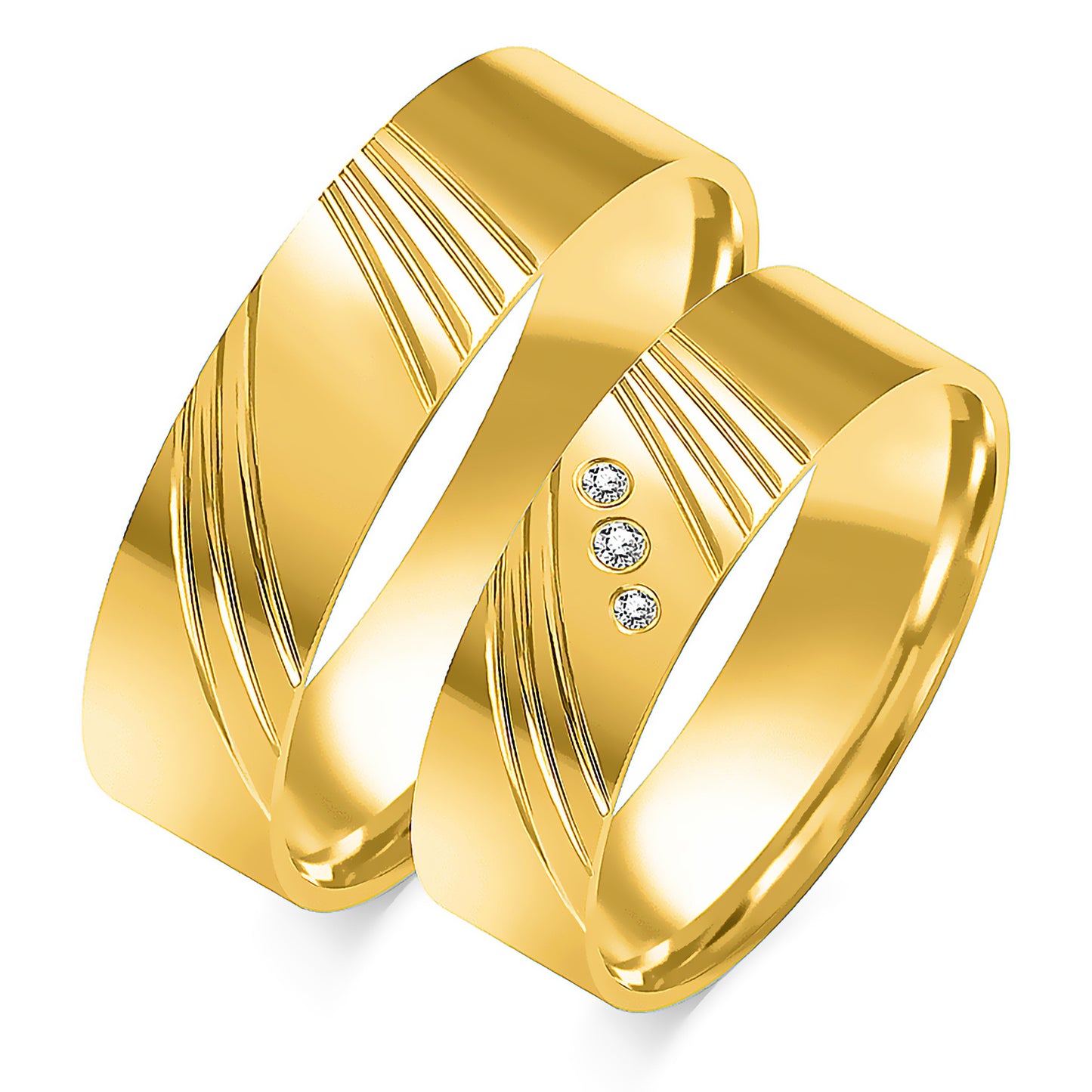 Solandra 6.00 mm + 6.00 mm - 0,032 ct. Diamanten
