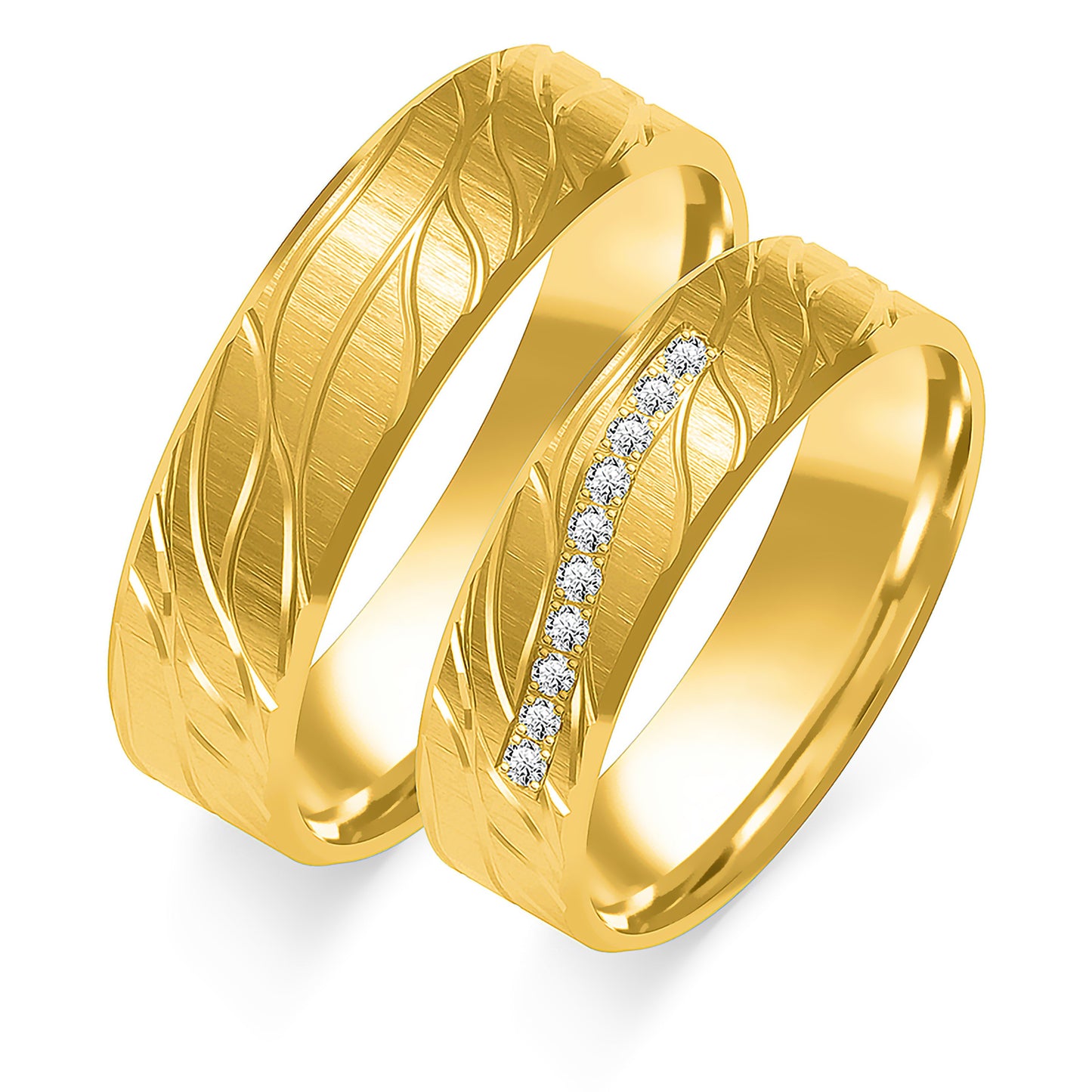 Selvienne 6.00 mm + 6.00 mm - 0,09 ct. Diamanten