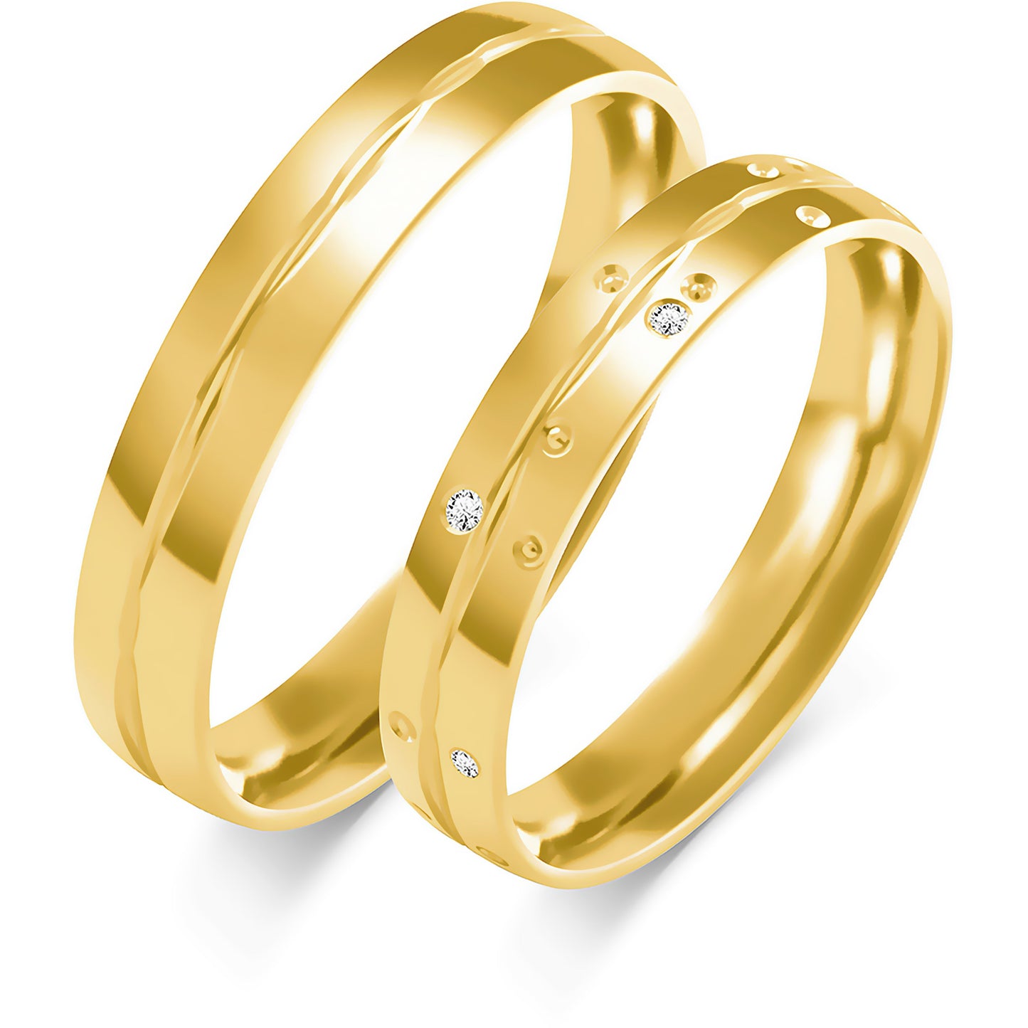 Renavelle 4.00 mm + 4.00 mm - 0,04 ct. Diamanten
