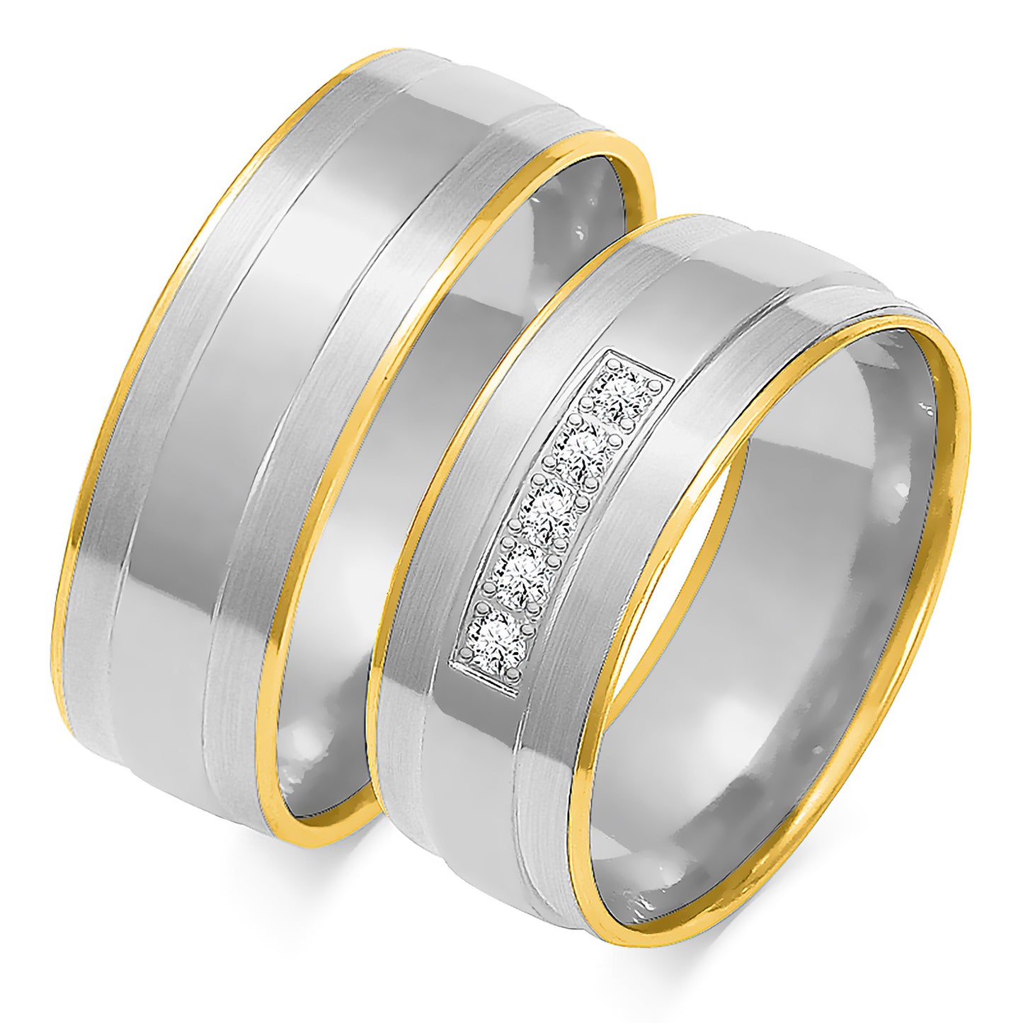 Kassindra 7.50 mm + 7.50 mm - 0,11 ct. Diamanten