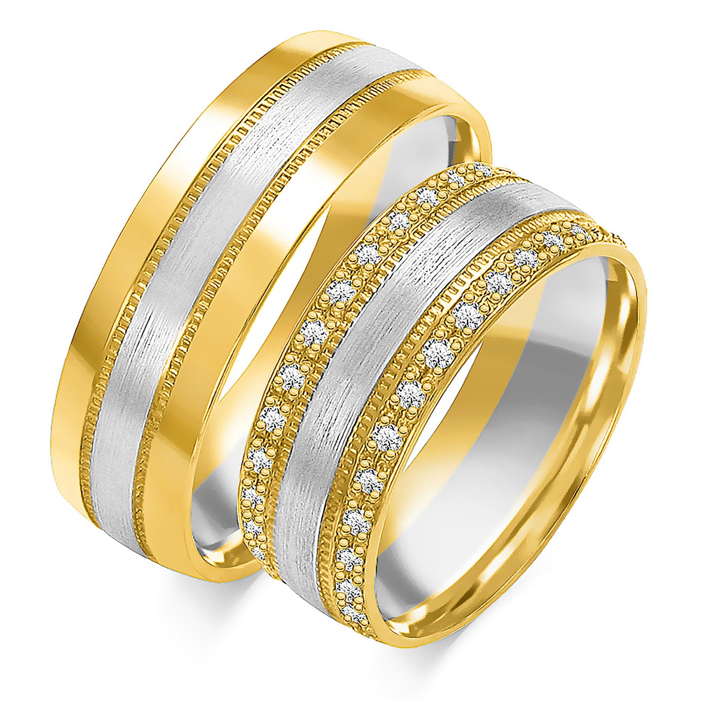 Lunessa 7.00 mm + 7.00 mm - 0,54 ct. Diamanten