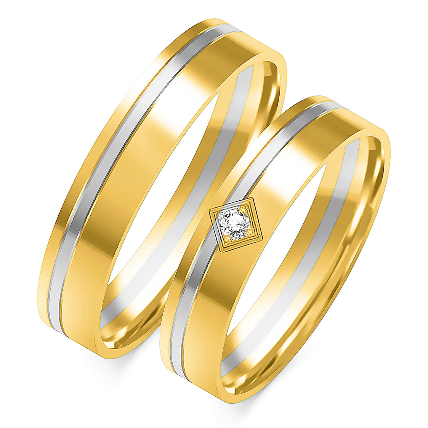 Thalienne 4.50 mm + 4.50 mm - 0,014 ct. Diamanten