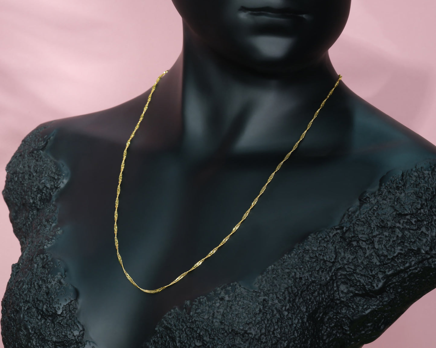 Halskette 14 Karat 585 Goldkette Modell "Forza" – Feine Echtgold Damen Halskette