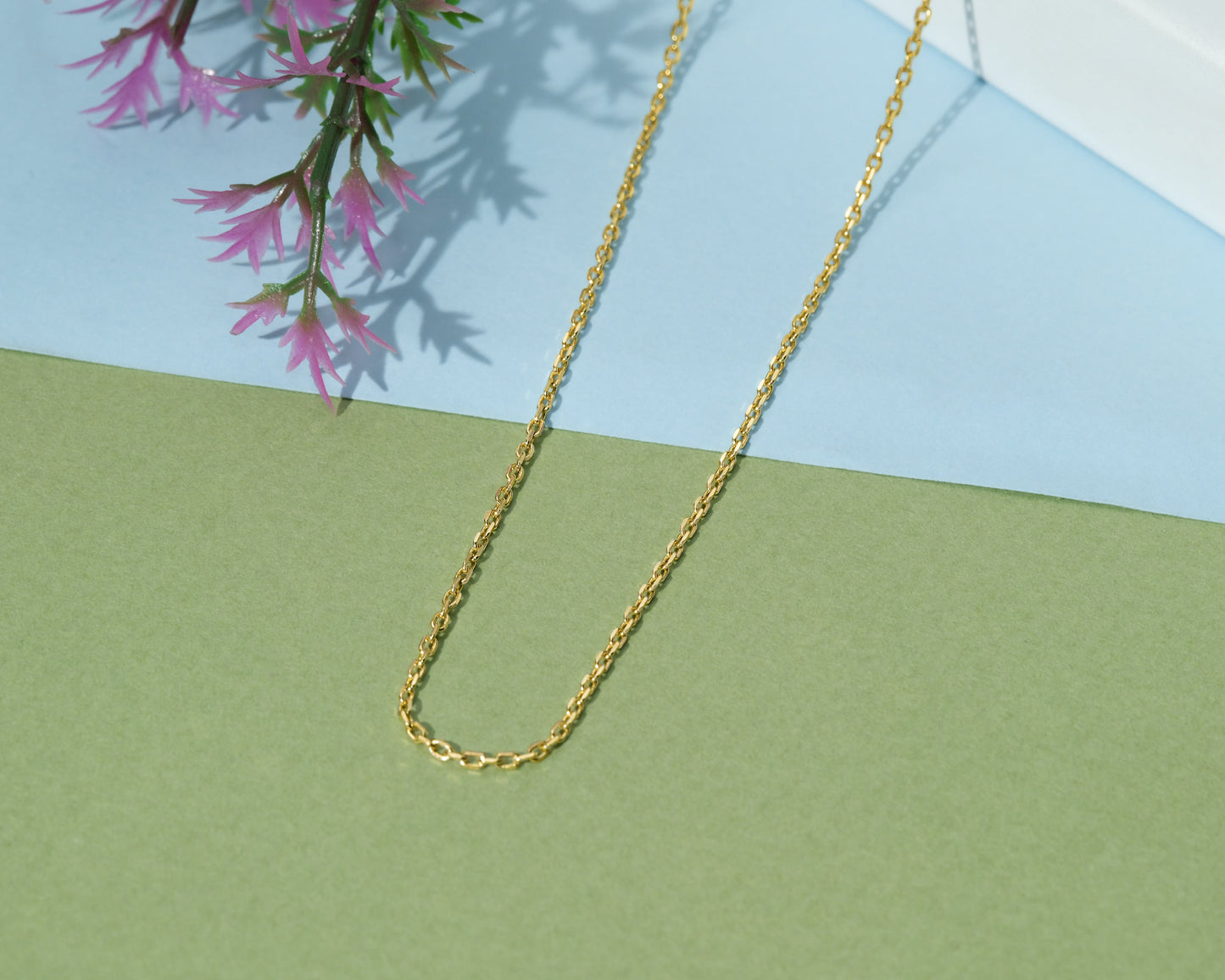 Halskette 14 Karat 585 Gold Ankerkette für Frauen – Feine Echtgold Damen Halskette