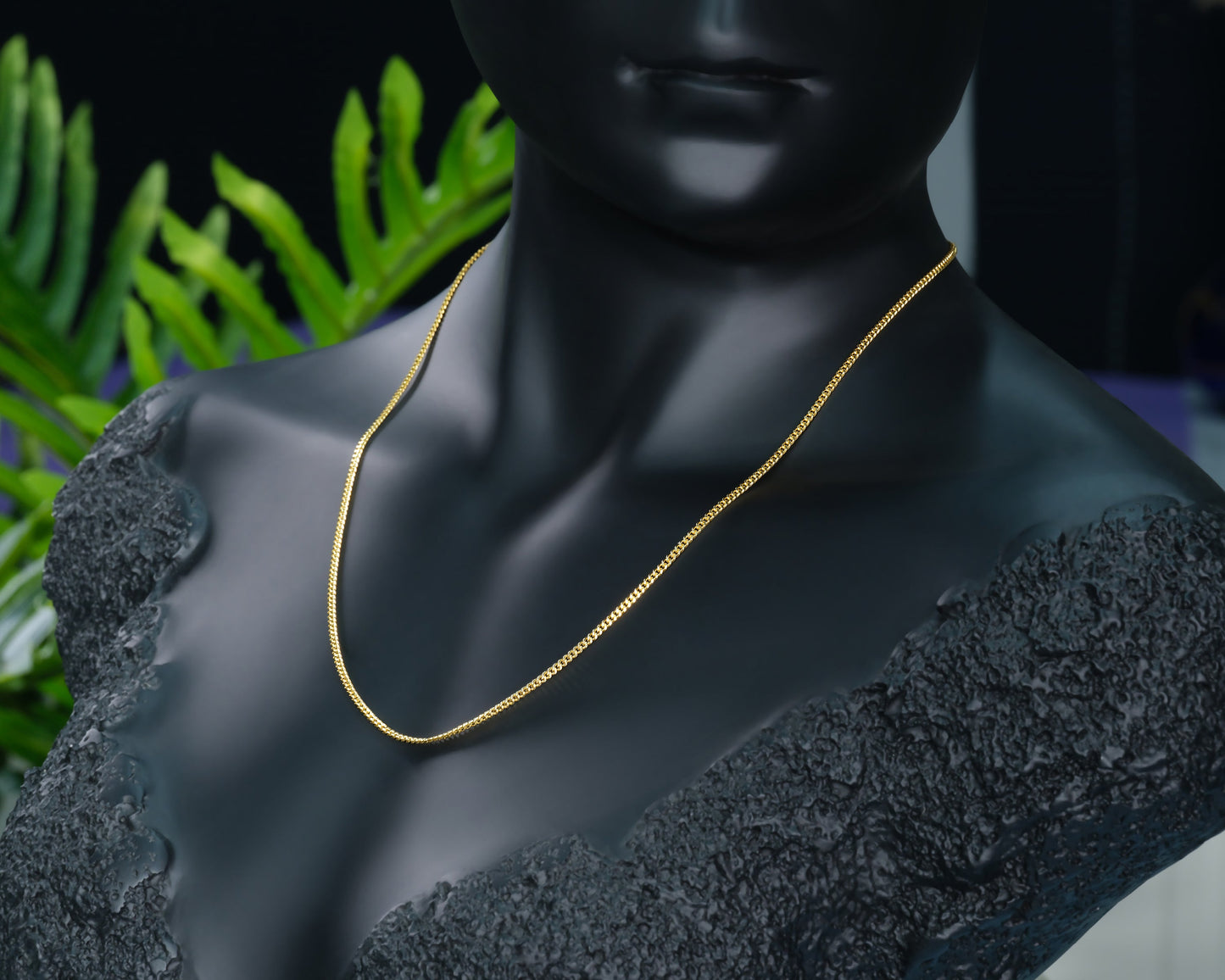 Halskette 14 Karat 585 Goldkette Panzerkette – Feine Echtgold Damen Halskette