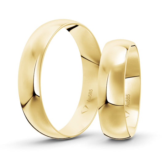 Klassisch 5.0 mm + 5.0 mm 585 / Gelbgold