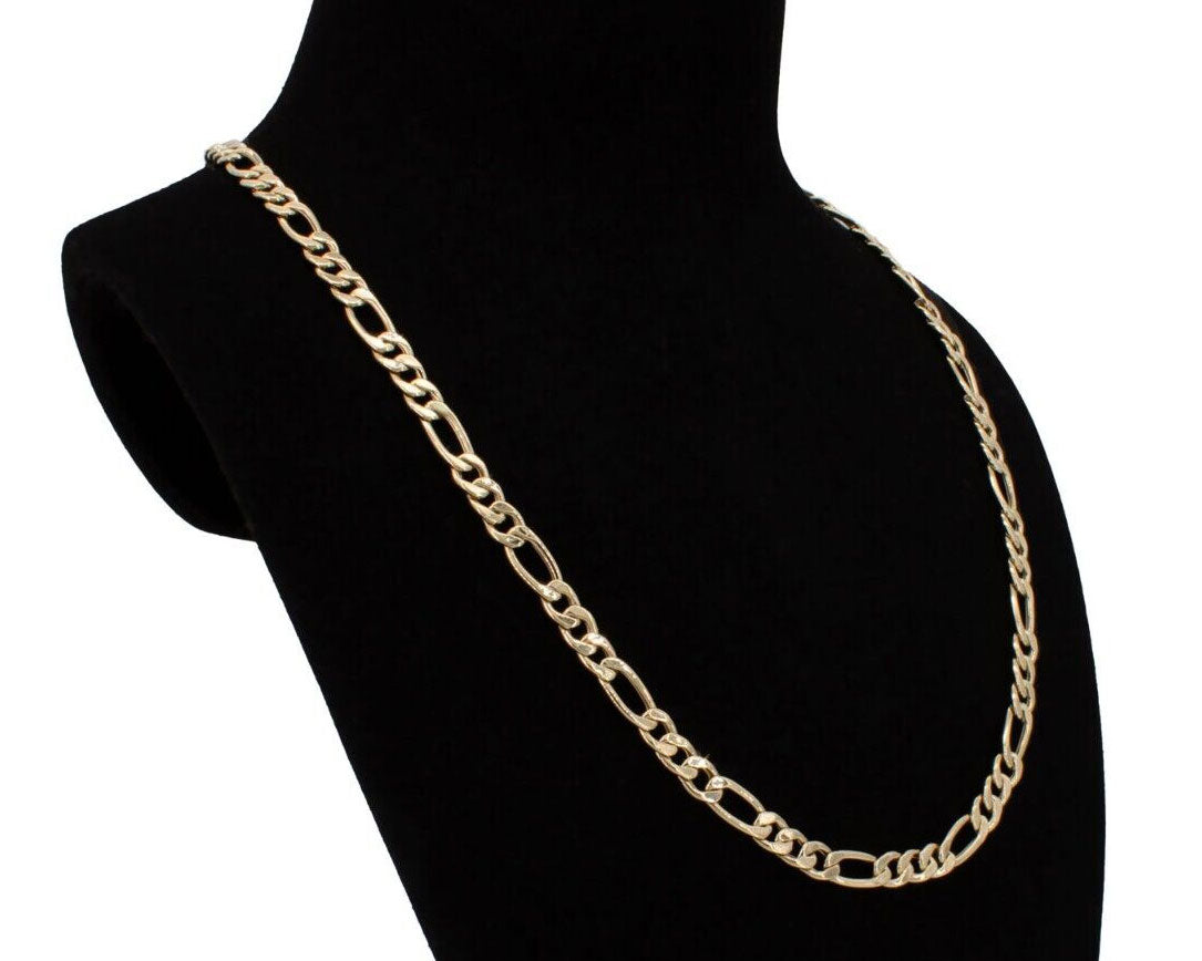Halskette 14 Karat 585 Goldkette Figarokette – Echtgold Unisex Halskette