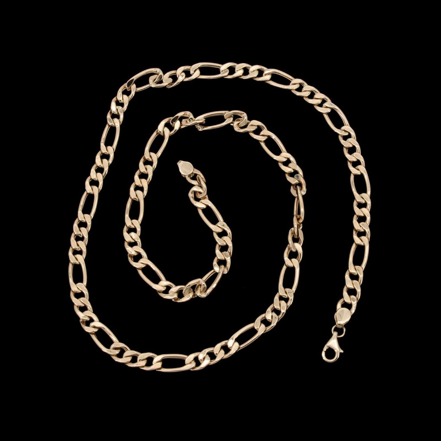 Halskette 14 Karat 585 Goldkette Figarokette – Echtgold Unisex Halskette
