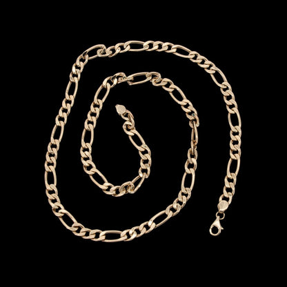 Halskette 14 Karat 585 Goldkette Figarokette – Echtgold Unisex Halskette
