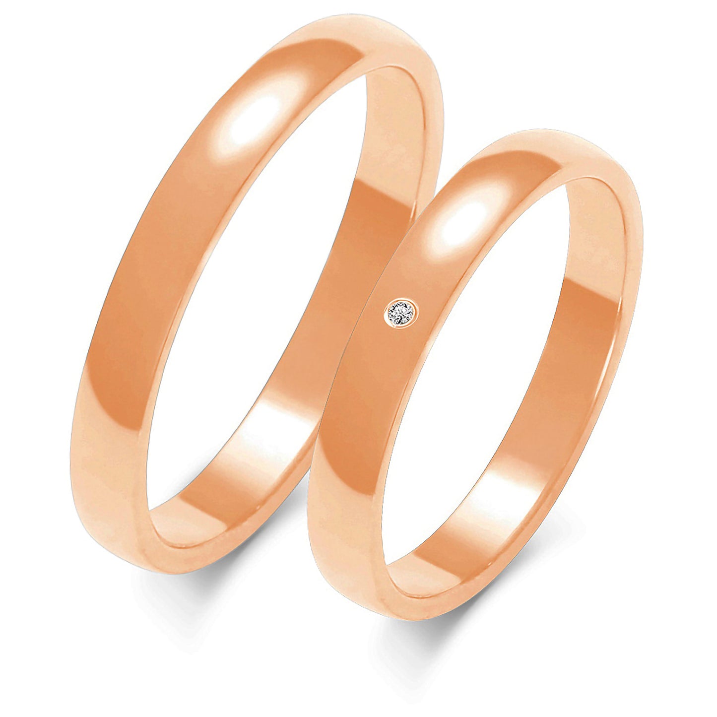 Classic 3.00 mm + 3.00 mm - 0,01 ct. Diamanten