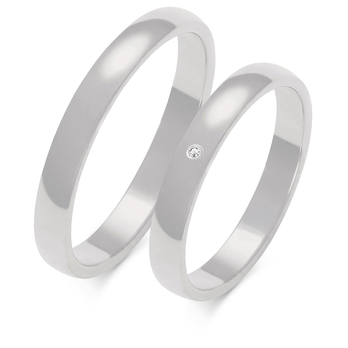 Classic 3.00 mm + 3.00 mm - 0,01 ct. Diamanten