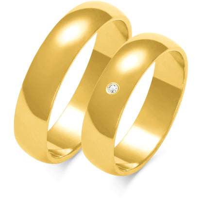 Classic 5.00 mm + 5.00 mm - 0,009 ct. Diamanten