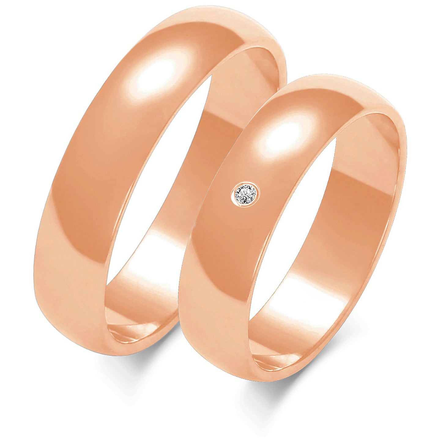 Classic 5.00 mm + 5.00 mm - 0,009 ct. Diamanten
