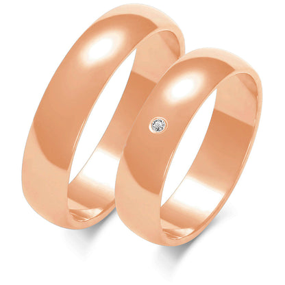 Classic 5.00 mm + 5.00 mm - 0,009 ct. Diamanten