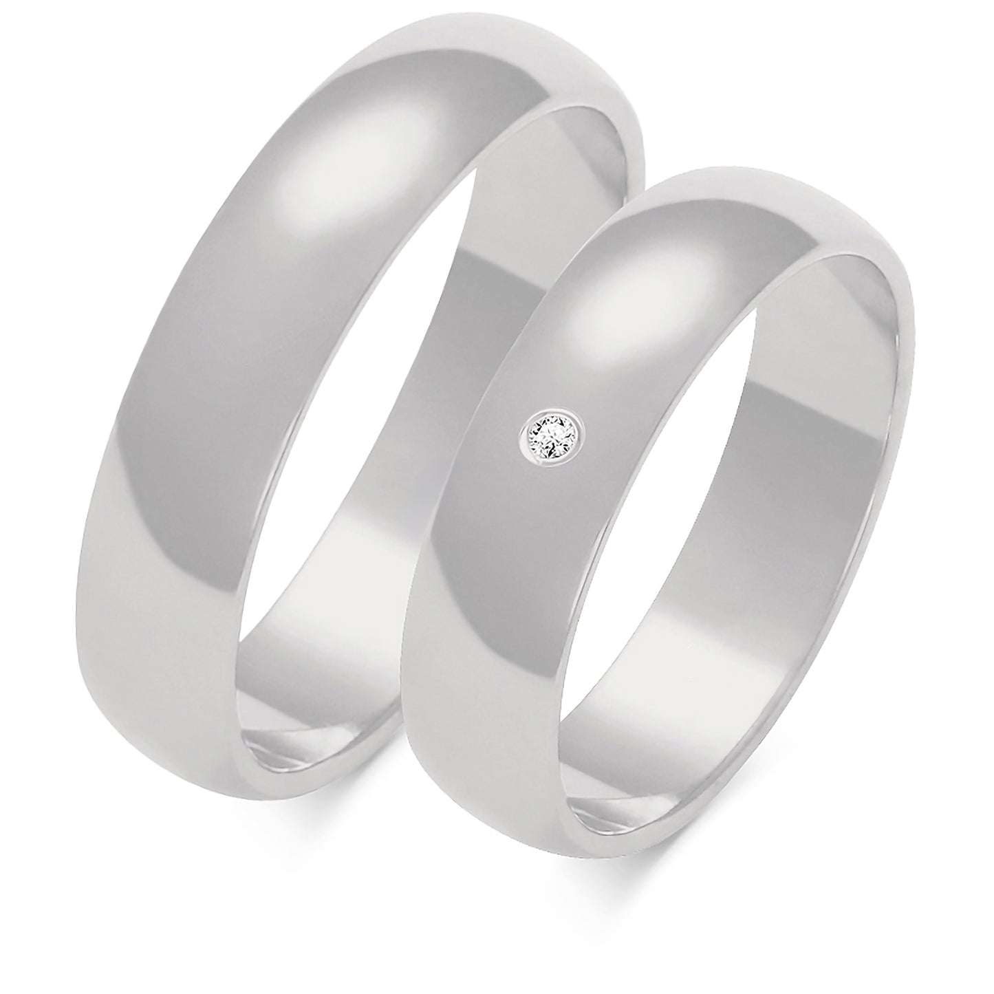 Classic 5.00 mm + 5.00 mm - 0,009 ct. Diamanten