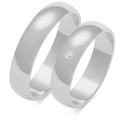 Classic 5.00 mm + 5.00 mm - 0,009 ct. Diamanten