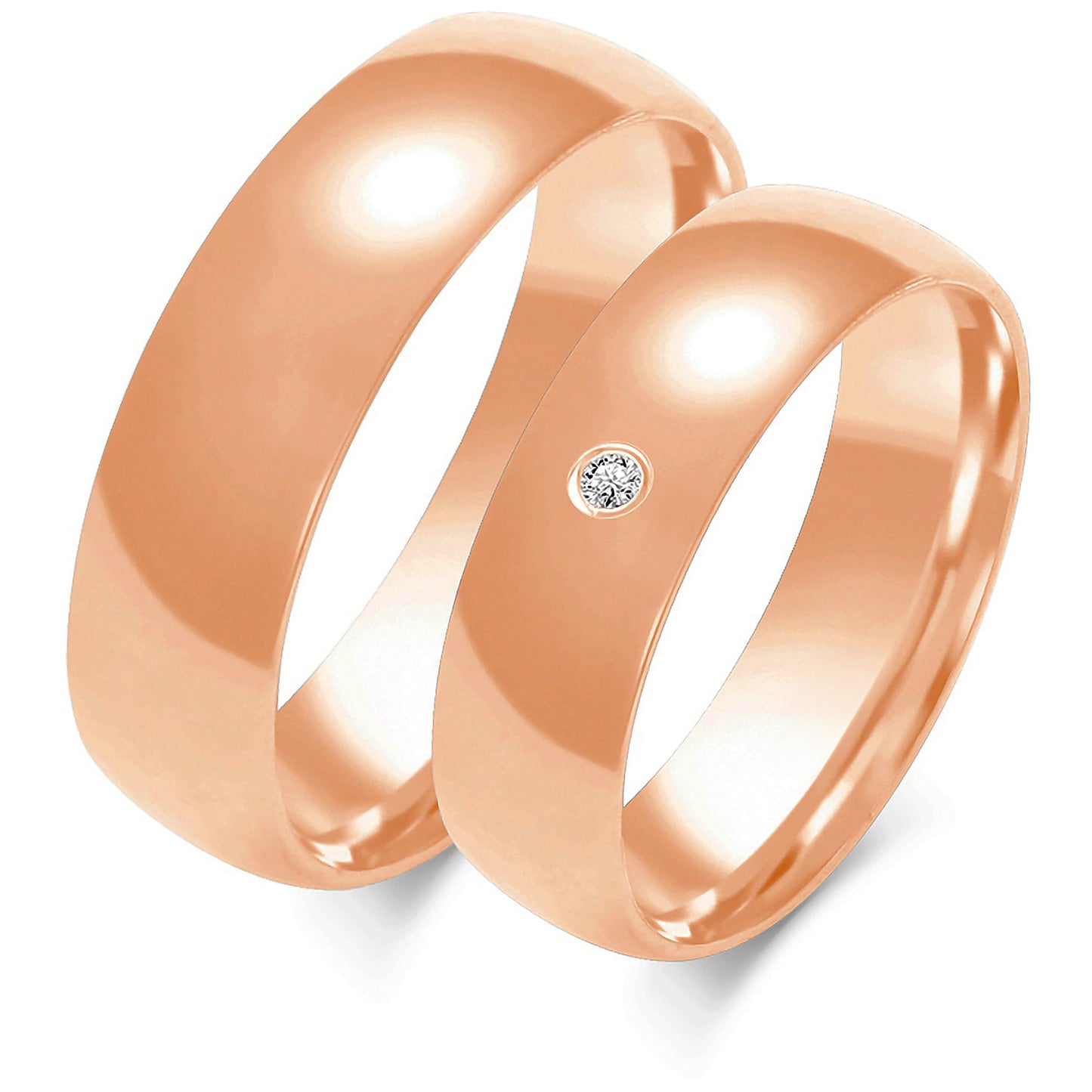 Classic 6.00 mm + 6.00 mm - 0,014 ct. Diamanten