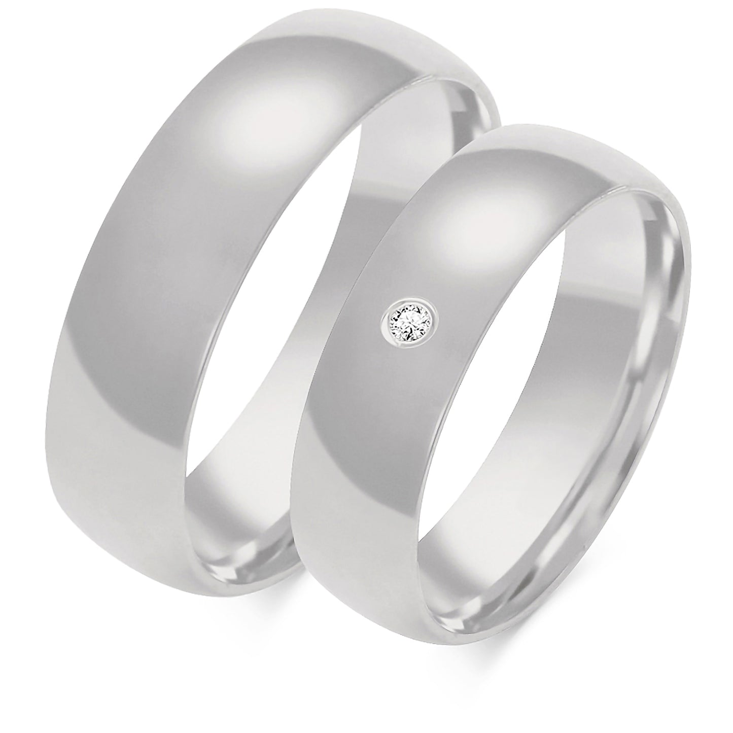Classic 6.00 mm + 6.00 mm - 0,014 ct. Diamanten