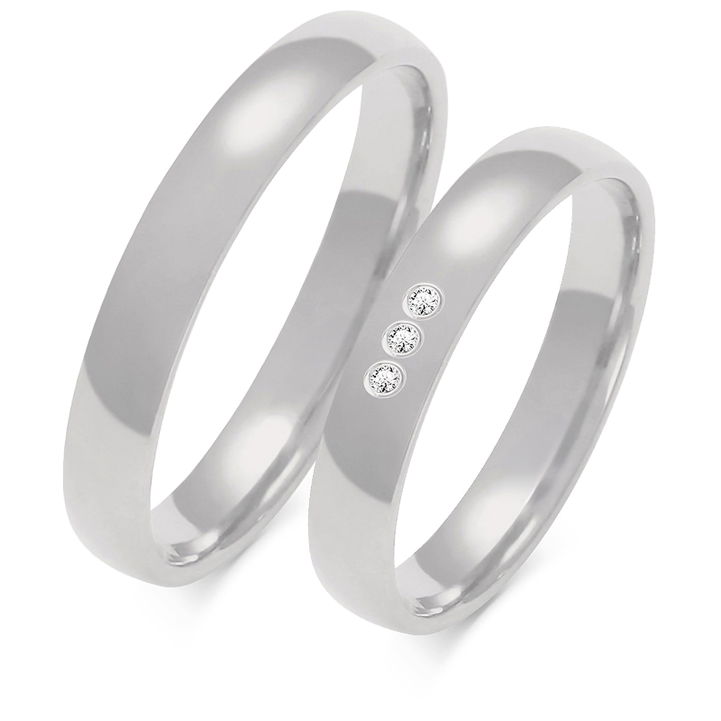 Classic 3.50 mm + 3.50 mm - 0,015 ct. Diamanten