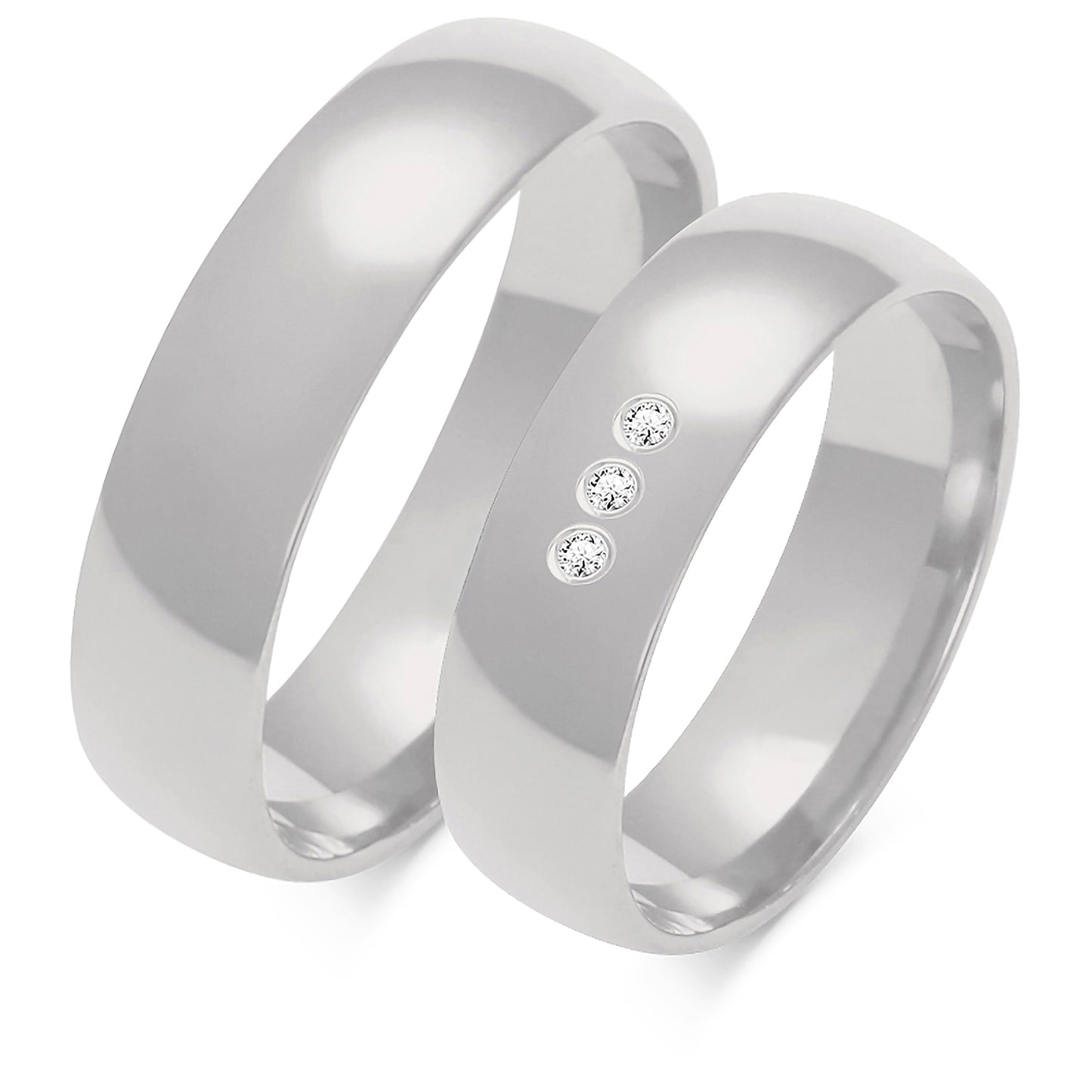 Classic 5.50 mm + 5.50 mm - 0,042 ct. Diamanten