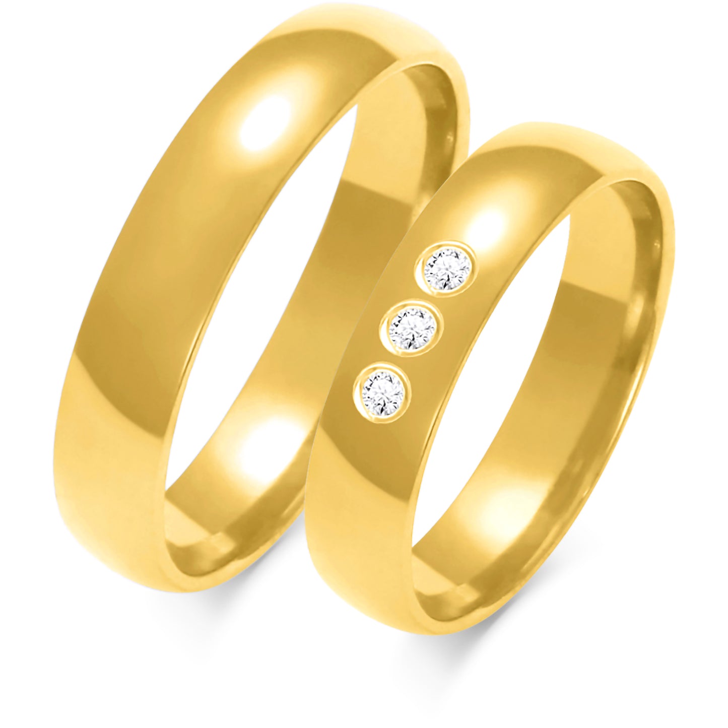 Classic 5.00 mm + 5.00 mm - 0,195 ct. Diamanten