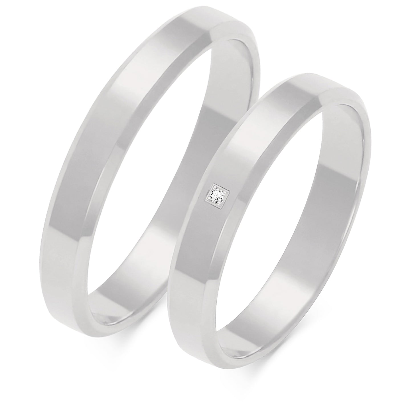 Aurum 3.50 mm + 3.50 mm - 0,01 ct. Diamanten