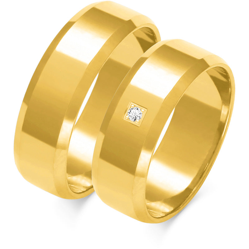 Aurum 6.50 mm + 6.50 mm - 0,014 ct. Diamanten
