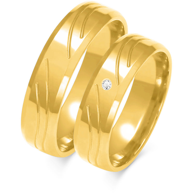 Riviera 5.50 mm + 5.50 mm - 0,014 ct. Diamanten