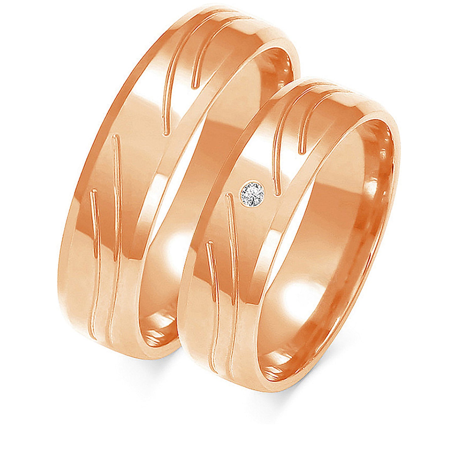 Riviera 5.50 mm + 5.50 mm - 0,014 ct. Diamanten