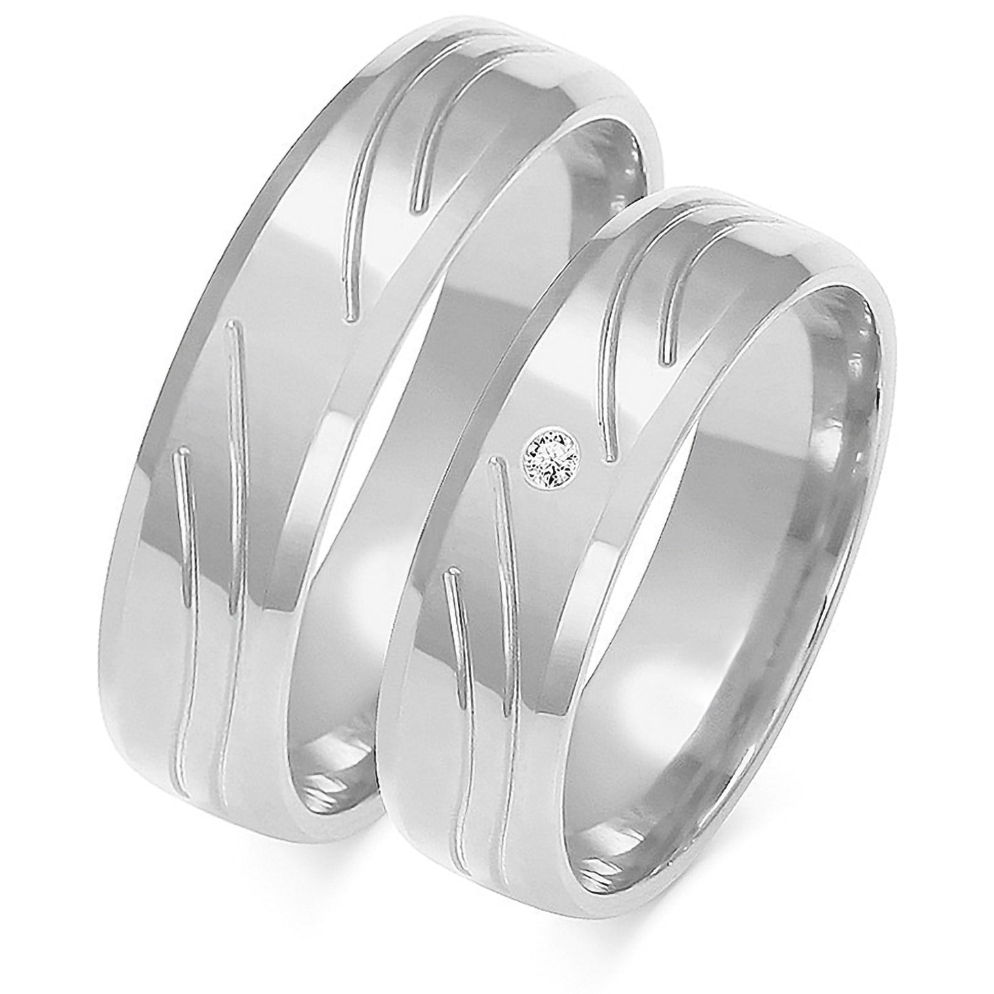 Riviera 5.50 mm + 5.50 mm - 0,014 ct. Diamanten