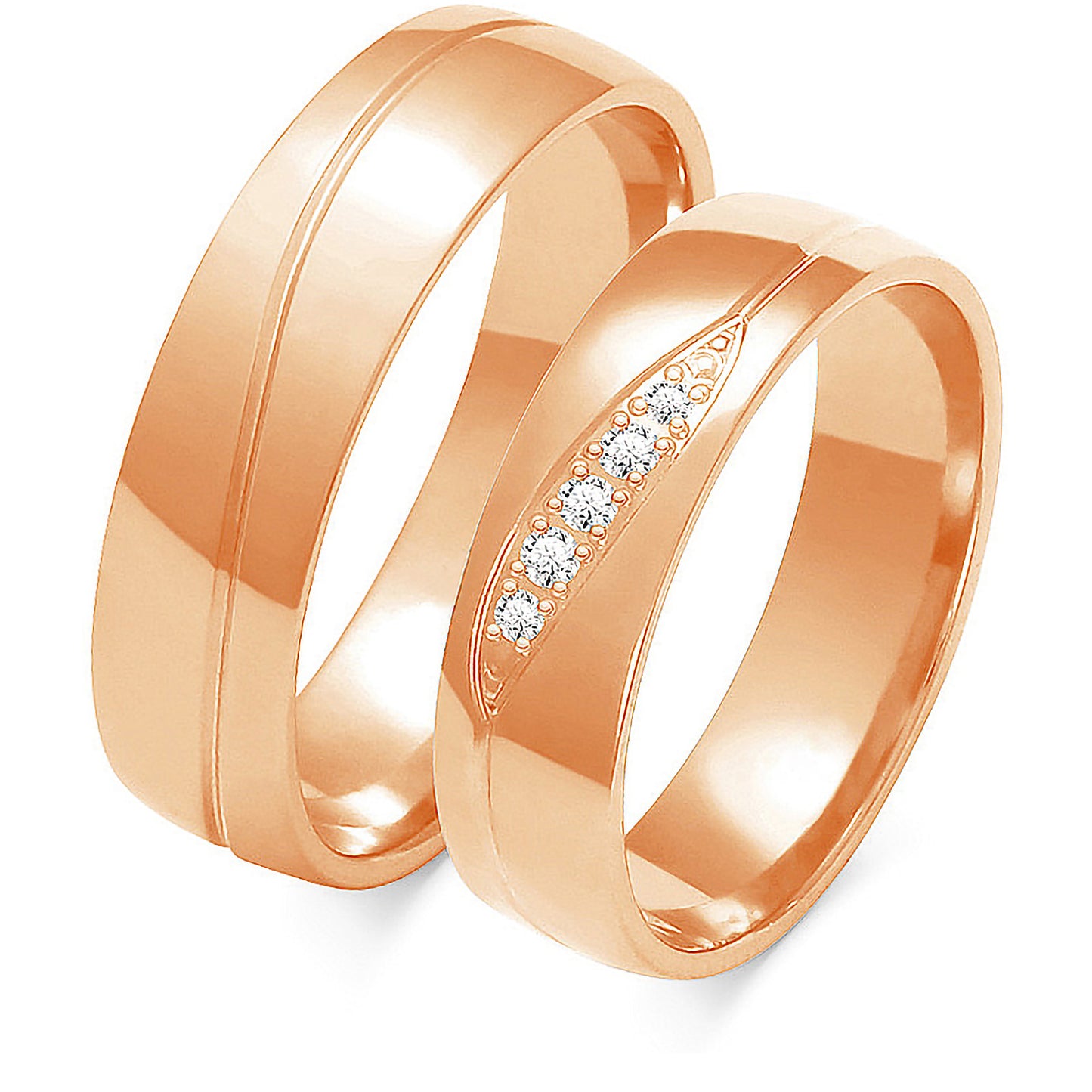 Aurora 5.50 mm + 5.50 mm - 0,06 ct. Diamanten