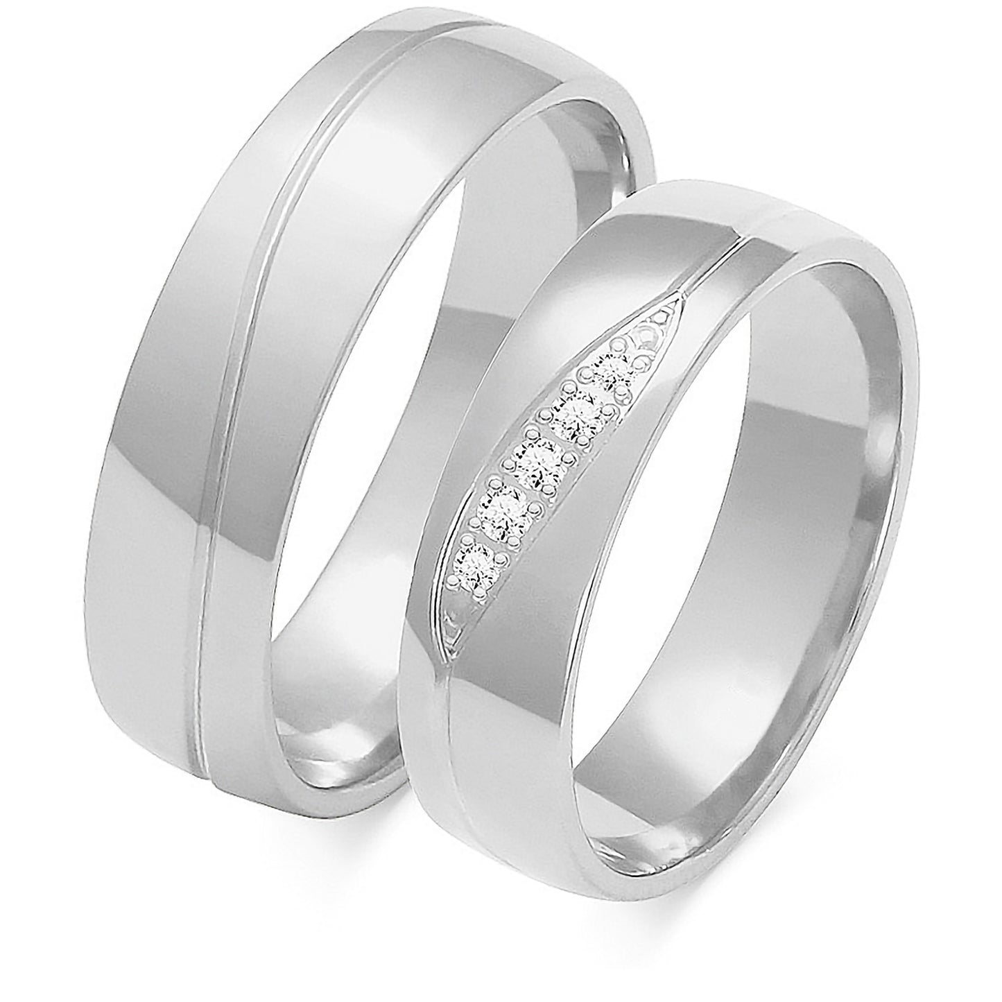 Aurora 5.50 mm + 5.50 mm - 0,06 ct. Diamanten